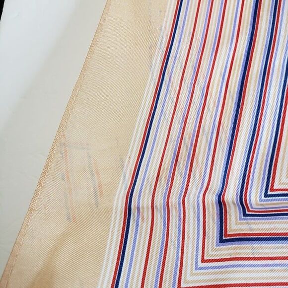Vintage Made In Japan Gold Striped Satin Head Neck Scarf womens Jason Maxwell - Picture 8 of 10